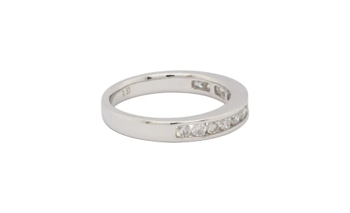 0.53ct Natural Diamond & Platinum 3.3mm Eternity/Wedding Band 5.7g
