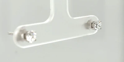 0.50ct Lab Grown Diamond & 9ct White Gold Solitaire Stud Earrings