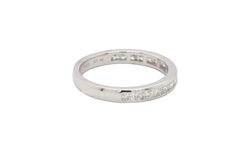 0.60ct Lab Grown Diamond & 9ct White Gold 3.0mm Wedding/Eternity Band 2.5g