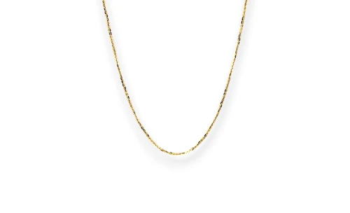 Solid 9ct Gold 1.15mm Fancy Barrel -Link Chain -16 inch 2.28g