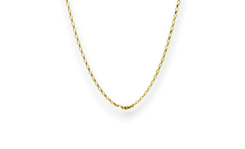 Solid 9ct Gold 1.3mm Diamond Cut Belcher Chain - 20Inch 1.94g
