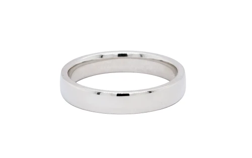 Sterling Silver 4.0mm Soft Court Band Size Q 4.07g