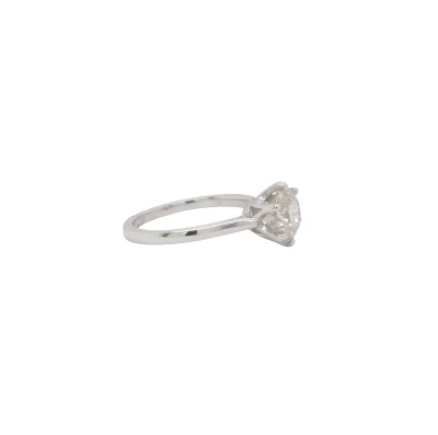 2.01ct Natural Diamond & 18ct White Gold Solitaire Ring 3.75g