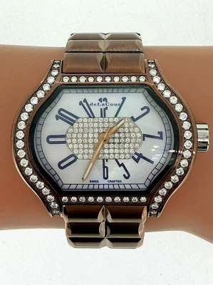 De la Cour CITY 38 x 34mm ( Limited Edition Year 2024) Diamond & Stainless Steel Bronze Colour L/E 2024