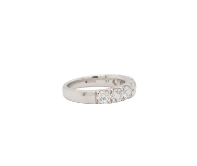2.19ct Lab Grown Diamond & 9ct White Gold Wedding/Eternity Band 5.7g