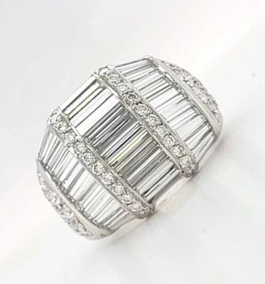 2.25ct Diamond & 18ct White Gold Dress Ring 10.8g Size M