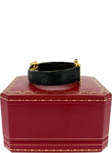 Vintage Cartier Tank -Silver with Gold Plate/Leather ( Crica 1985) Model:1613