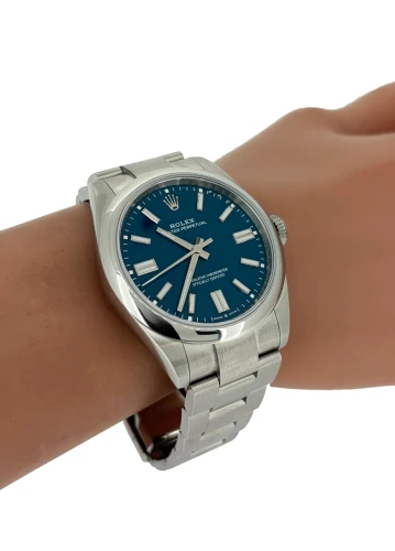 BRAND NEW Rolex 41mm Oyster Perpetual Med Blue (2026 Box & Papers) Stainless Steel Model:134300