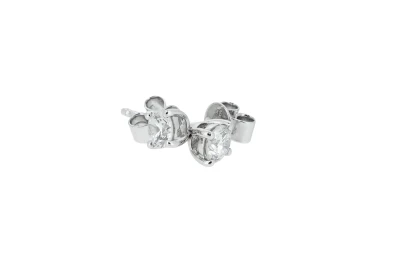 0.50ct Lab Grown Diamond & 9ct White Gold Solitaire Stud Earrings