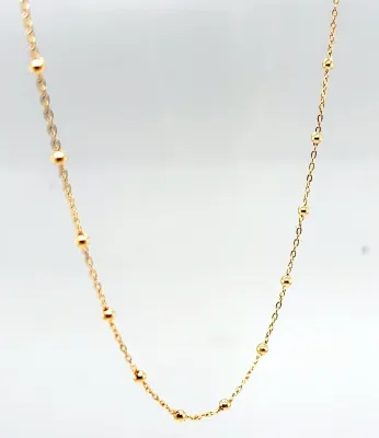 9ct Gold Fancy Ball Chain/Necklace-1.8mm 20inch
