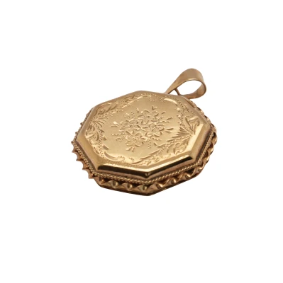 9ct Gold Fancy Octagonal Locket 9.4g