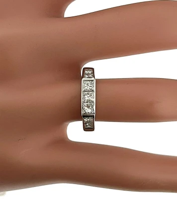 1.00ct Diamond & Platinum Fancy Eternity/Wedding Band 5.1g