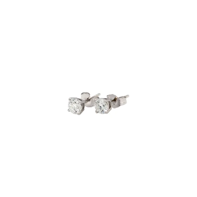 0.75ct Lab Grown Diamond & 9ct White Gold Solitaire Stud Earrings