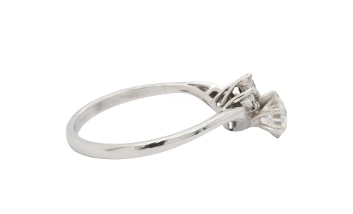 0.70ct Natural Diamond & 18ct White Gold Solitaire/Band Wedding Set 5.6g