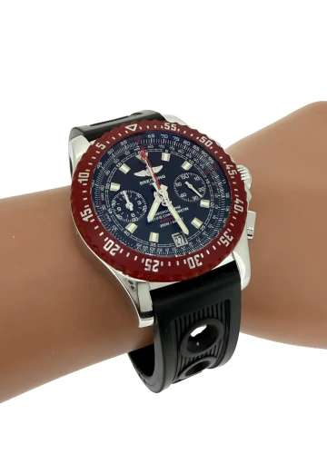 Breitling 44mm Skyracer Chronomat (Circa 2013) Stainless/Rubber Model: A27364