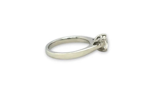 0.54ct Natural Heart Shape 3 claw solitaire EGL certified Platinum 4.5g