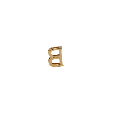 0.11ct Natural Diamond & 18ct Gold - Initial B- Pendant ( 11.5 x 8.5mm) 1.42g