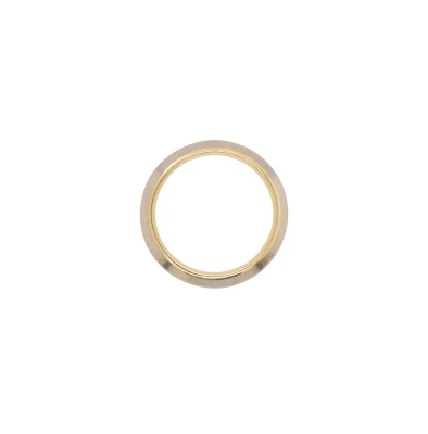 18ct White & Yellow Gold 3mm Knife Edge Wedding Band 4.0g
