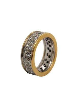 1.60ct Natural Diamond & 18ct Gold Bespoke 6.8mm FULL Band -9.78g