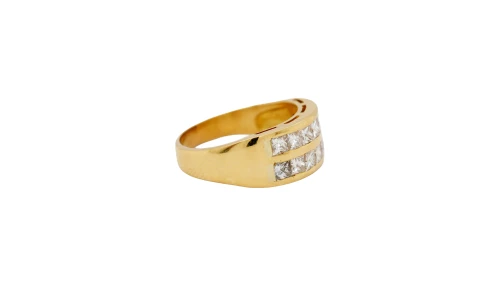 1.50ct Diamond & 18ct Gold 2 Row Eternity/Wedding Band 7.9g