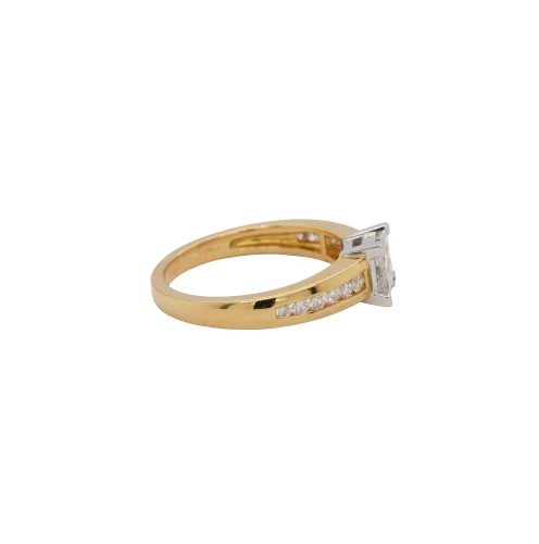 0.75ct Diamond & 18ct Gold Illusion Set Solitaire Ring 5.0g Size O