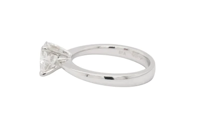 1.42ct Natural Trilliant Cut Diamond & Platinum Solitaire Ring 6.3g