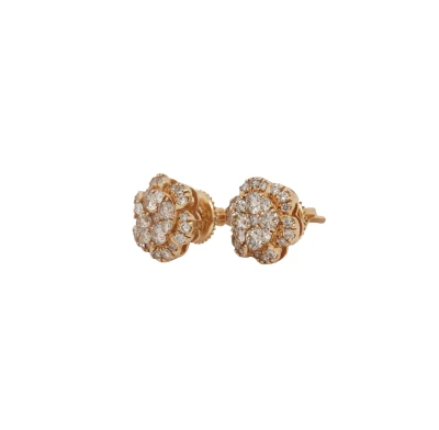 0.80ct Diamond & 14ct Gold Stud Earrings 2.3g