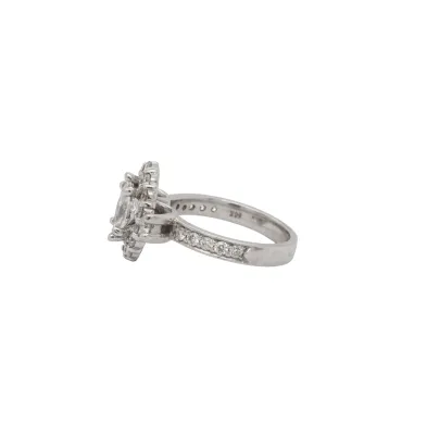 1.62ct Natural Diamond & 14ct White Gold Halo/Solitaire Ring 5.9g