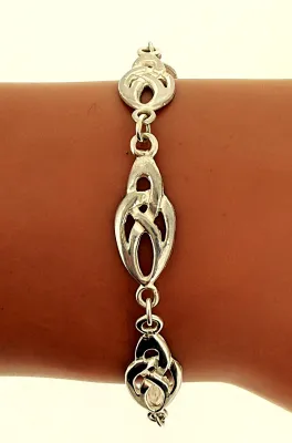 Sterling Silver Celtic Bracelet 6.1g 7.5inch