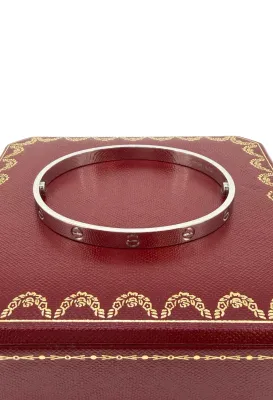 Cartier Love Bangle - 18ct White Gold (SIze 20) 2018 Original Box & Papers 39.5g