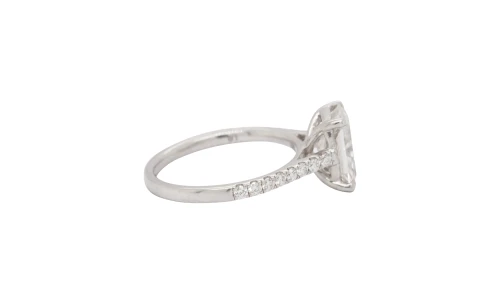2.37ct Lab Grown Radiant Cut Diamond & Platinum Solitaire Ring 4.3g