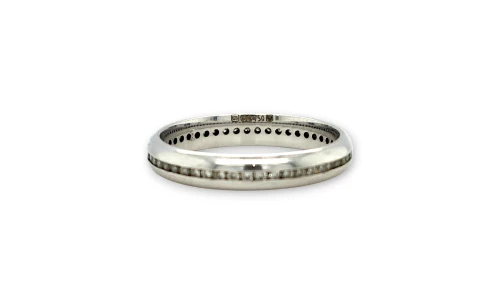 0.50ct Natural Diamond & 18ct White Gold FULL Wedding/Eternity Band 3.2g