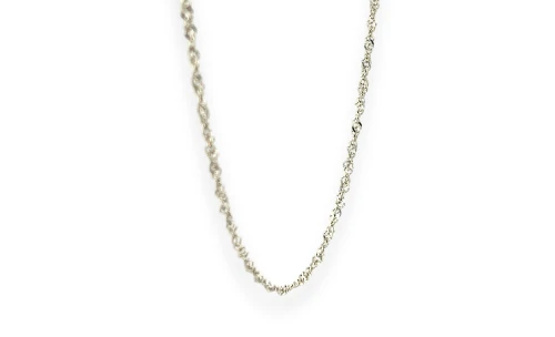 9ct White Gold 1.6mm Prince of Wales Chain 16Inch 1.92g