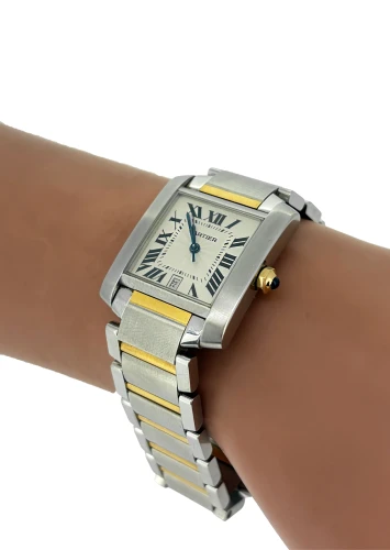 Cartier Tank Francaise Automatic- 18ct Gold & Stainless Steel (2001 Box & Papers) Model: 2302