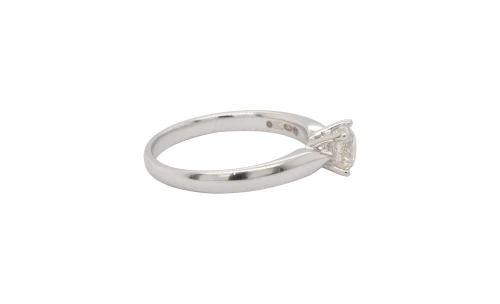 1.00ct Natural Diamond & 18ct White Gold Solitaire/Band Wedding Set 6.3g