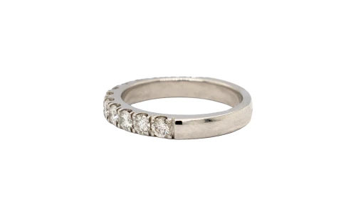 0.97ct Natural Diamond & Platinum 3.0mm Eternity/Wedding Band 5.1g