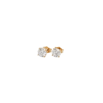 1.50ct Lab Grown Diamond & 9ct Gold Solitaire Stud Earrings