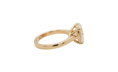 3.06ct Lab Grown Diamond & 18ct Gold Solitaire Ring 5.1g