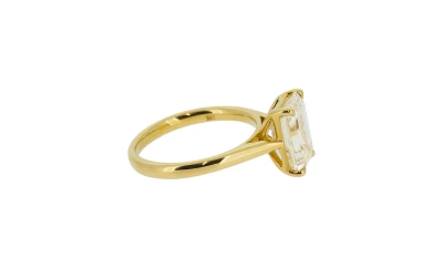 3.50ct Lab Grown Diamond & 18ct Gold Solitaire Ring 4.7g