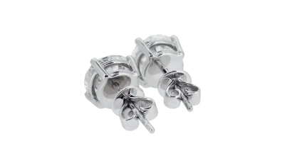 4.03ct Lab Grown Diamond & Platinum Solitaire Stud Earrings 5.0g