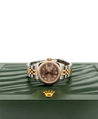 Rolex 26mm DateJust 18ct Rose Gold/Stainless Diamond Dial 2015 Box & Papers