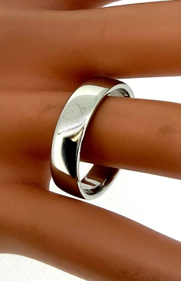 6mm Platinum Slight Court Band 13.0g