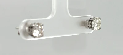 1.39ct Diamond & 18ct White Gold Solitaire Stud Earrings 1.8g