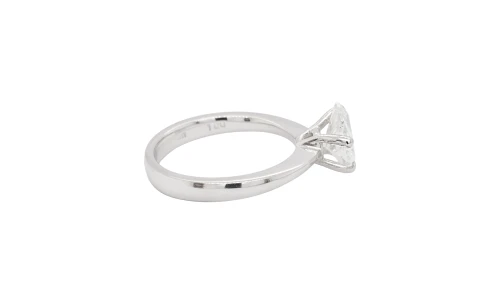 1.42ct Natural Trilliant Cut Diamond & Platinum Solitaire Ring 6.3g
