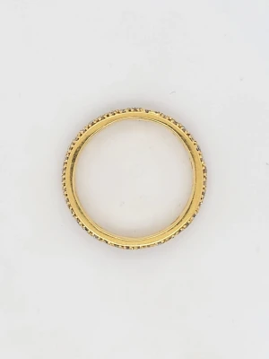 0.38ct Natural Diamond, & 18ct Gold Pave Set Wedding/Eternity Full Band 3.4g