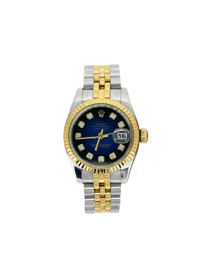 Rolex 26mm DateJust 18ct Gold/Stainless Steel DIAMOND 2007 Box & Papers Model:179173