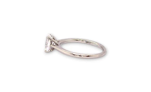 1.00ct Lab Grown Diamond & 9ct White Gold Solitaire Ring 2.09g