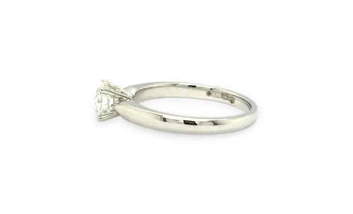 1.00ct Natural Diamond Solitaire & Wedding Band SET- 18ct White Gold 6.53g