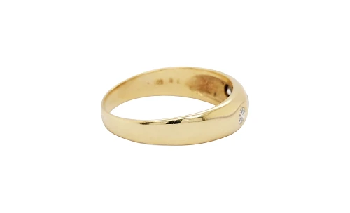 0.50ct Natural Diamond & 14ct Gold Gents Trilogy Ring 5.5g