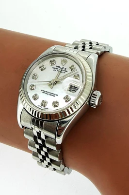 Rolex 26mm DateJust Diamond & Mother of Pearl(1998 Box & Papers)Stainless Steel